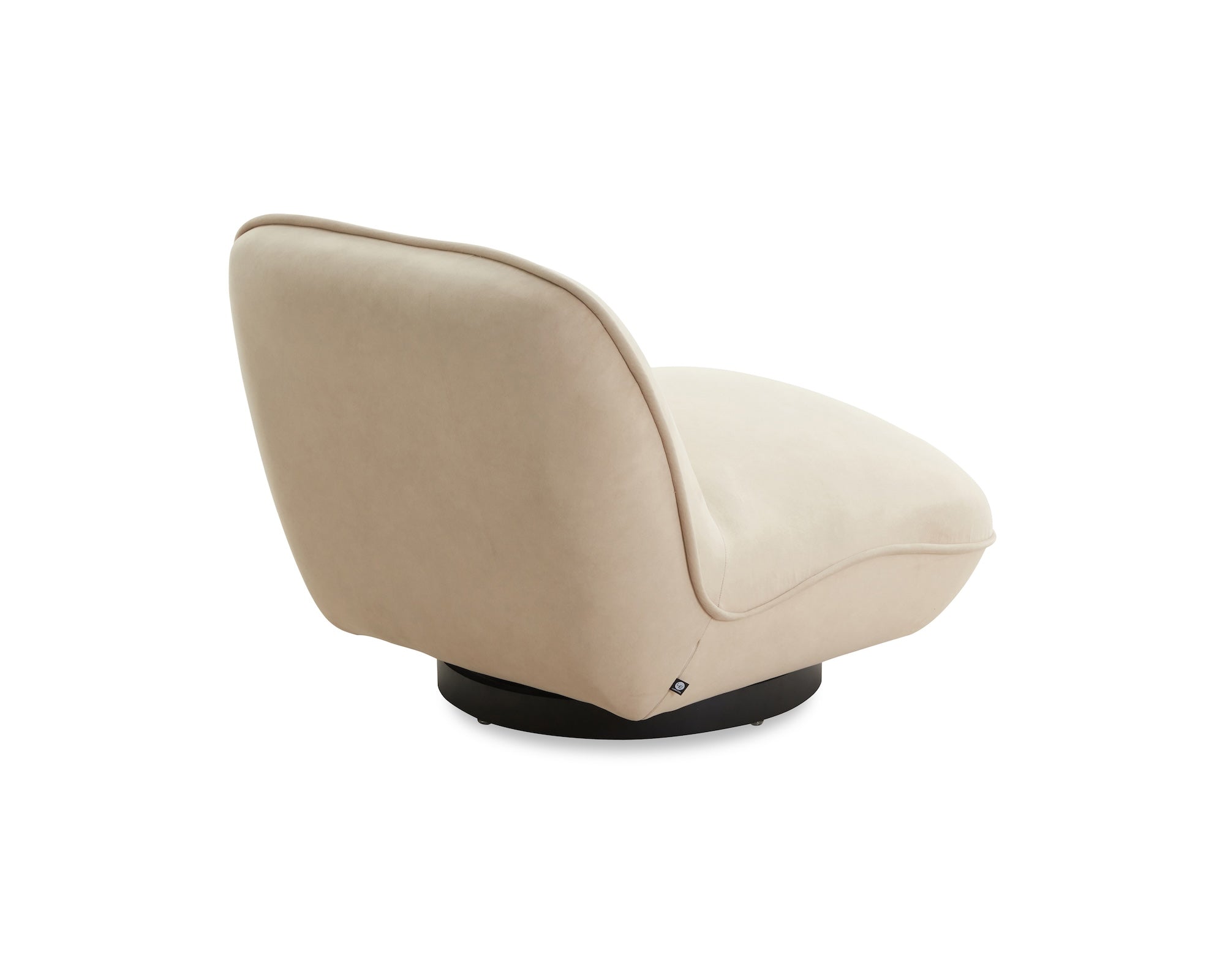 Algar Swivel (Crib 5) Occasional Chair - Hopper Desert and Matt Black Metal