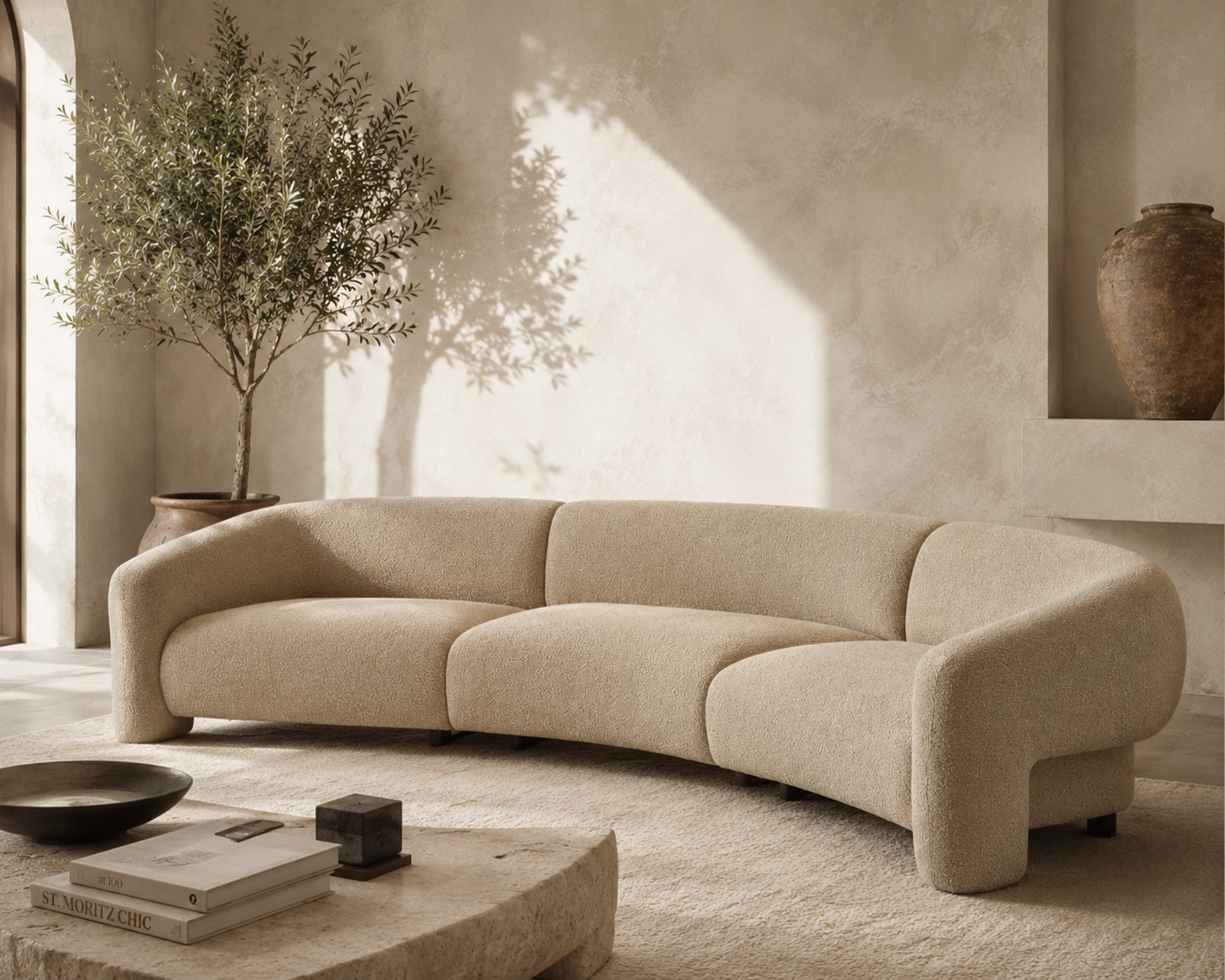 Erin Modular Sofa Left - Capela Sand/ Black