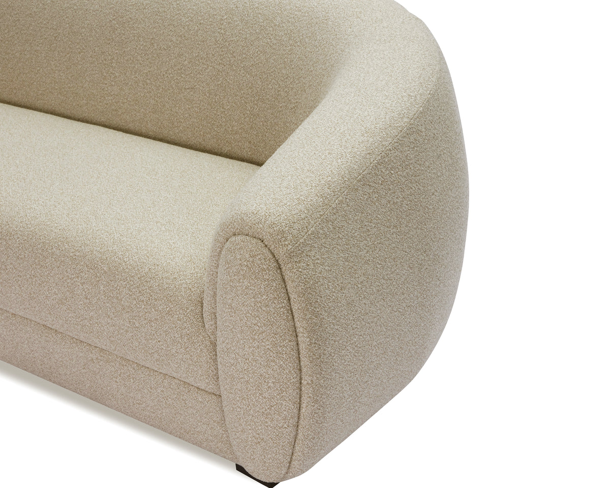 Voltaire Sofa - Capella Sand | Dark Brown Solid Wood (Crib 5)