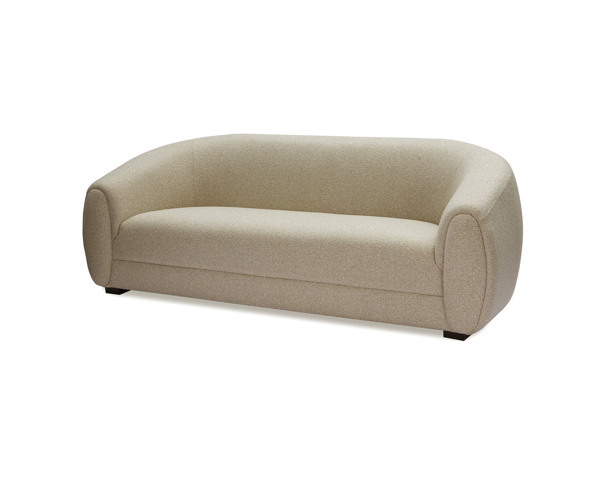 Voltaire Sofa - Capella Sand | Dark Brown Solid Wood (Crib 5)