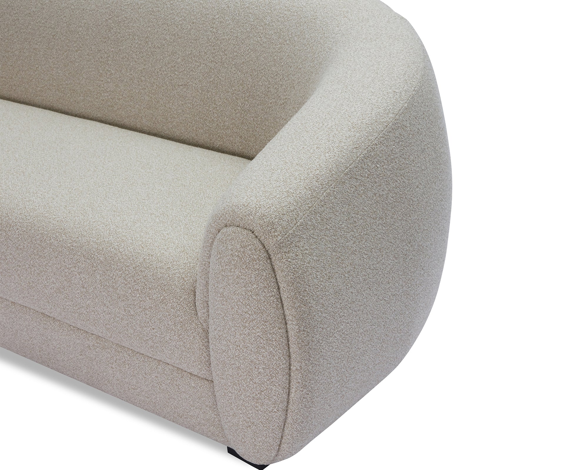Voltaire Sofa - Capella Sand | Dark Brown Solid Wood (Crib 5)