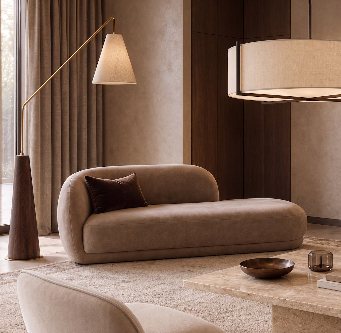 Curva Chaise (Crib 5) Sofa - Hopper Taupe