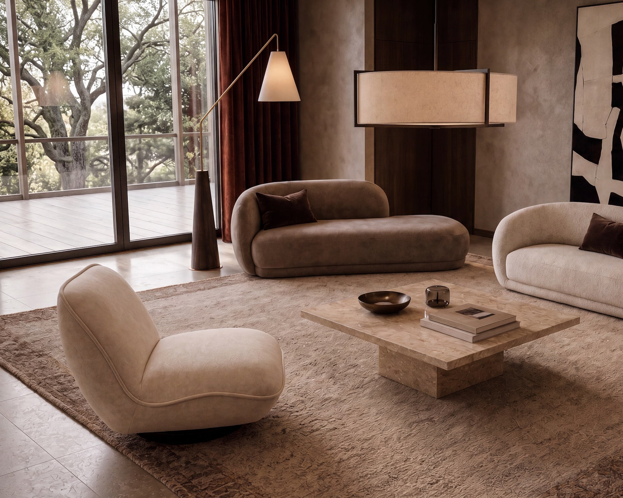 Curva Chaise (Crib 5) Sofa - Hopper Taupe