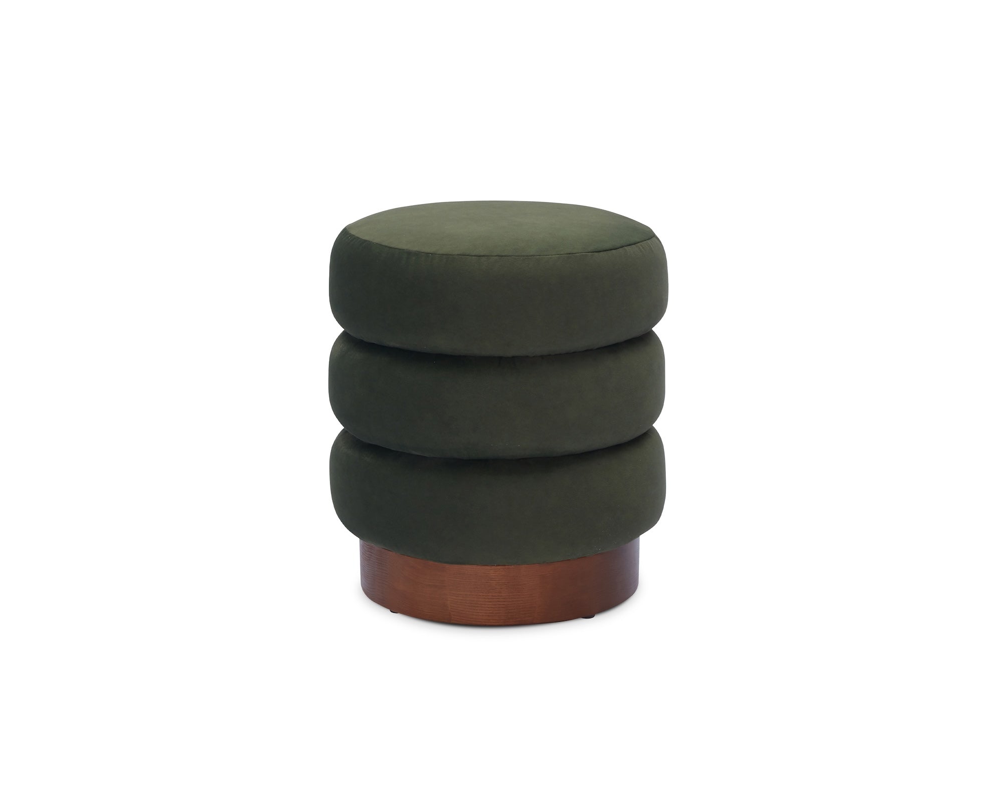 Trace Footstool - Hopper Moss | Mid Brown Oak Sold Wood (Crib 5)