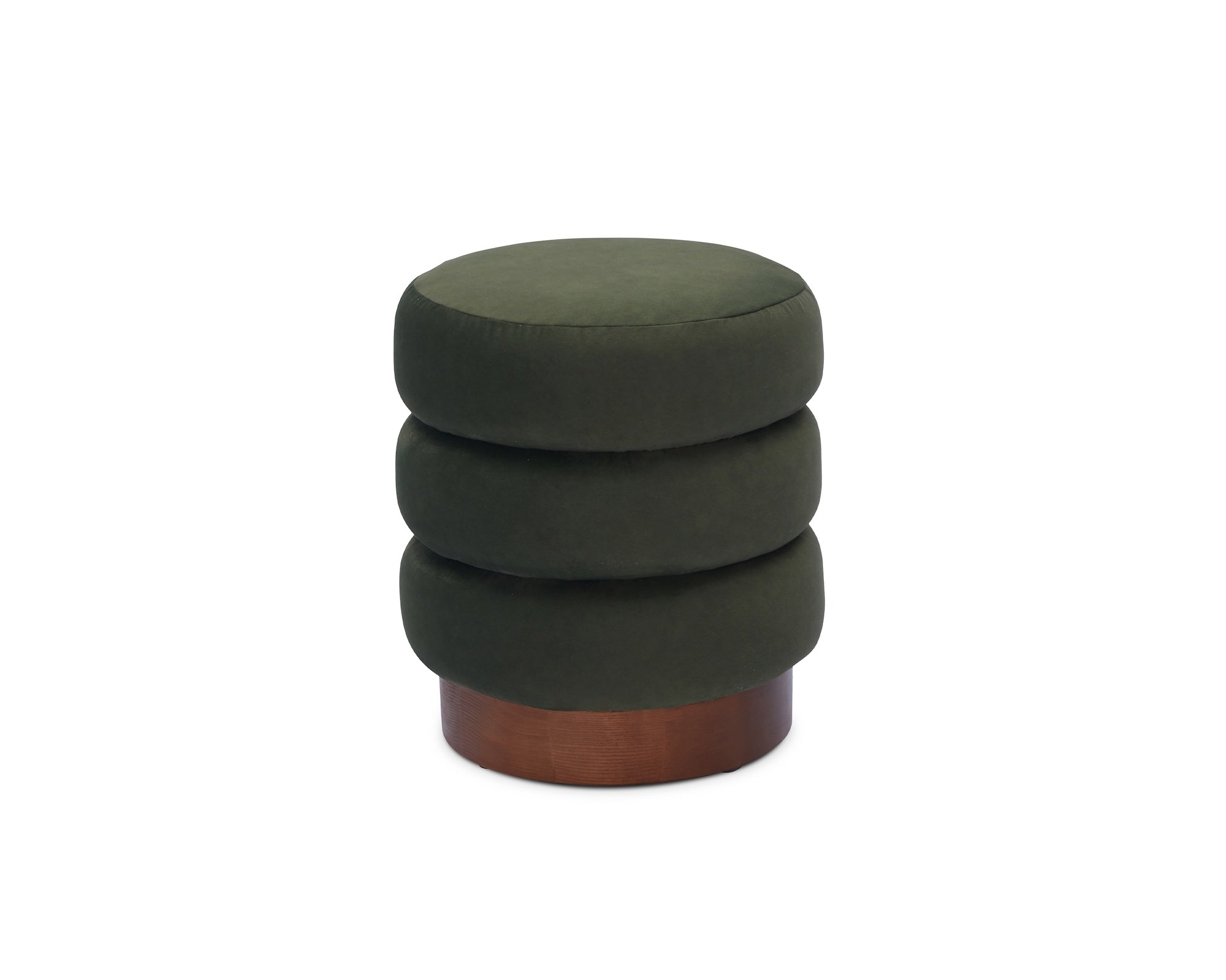 Trace Footstool - Hopper Moss | Mid Brown Oak Sold Wood (Crib 5)
