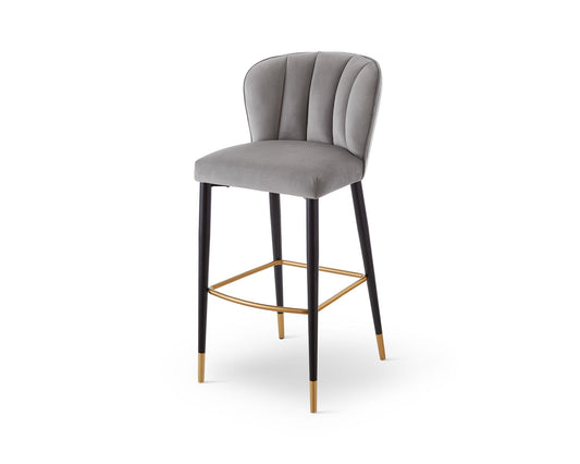 Maya Bar Stool (Crib 5)  -  Megan Grey & Brushed Brass