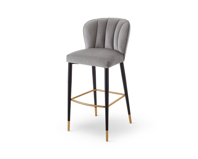 Maya Bar Stool (Crib 5)  -  Megan Grey & Brushed Brass