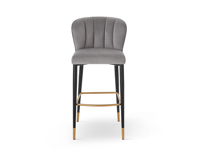 Maya Bar Stool (Crib 5)  -  Megan Grey & Brushed Brass