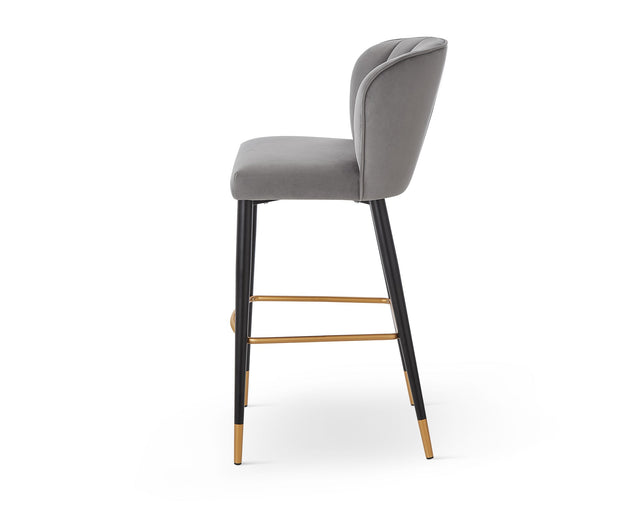 Maya Bar Stool (Crib 5)  -  Megan Grey & Brushed Brass