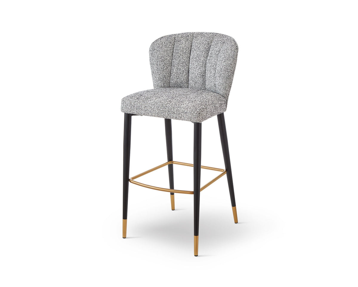 Maya Bar Stool (Crib 5)  -  Talbot Freckle & Brushed Brass