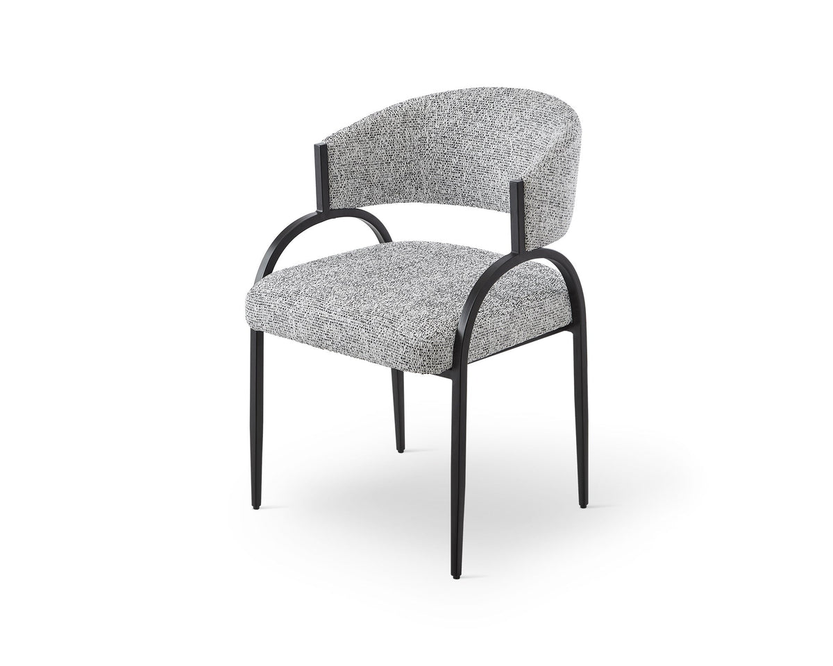 Pavilion Dining Chair (Crib 5)  -  Talbot Freckle & Matt Black