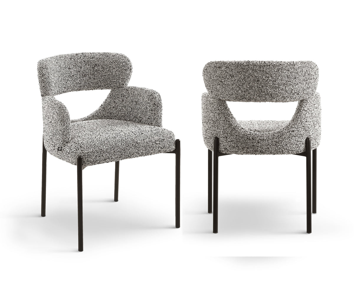 Aga Dining Chairs (Crib 5) (set of 2) - Dexter Sparkle Stone