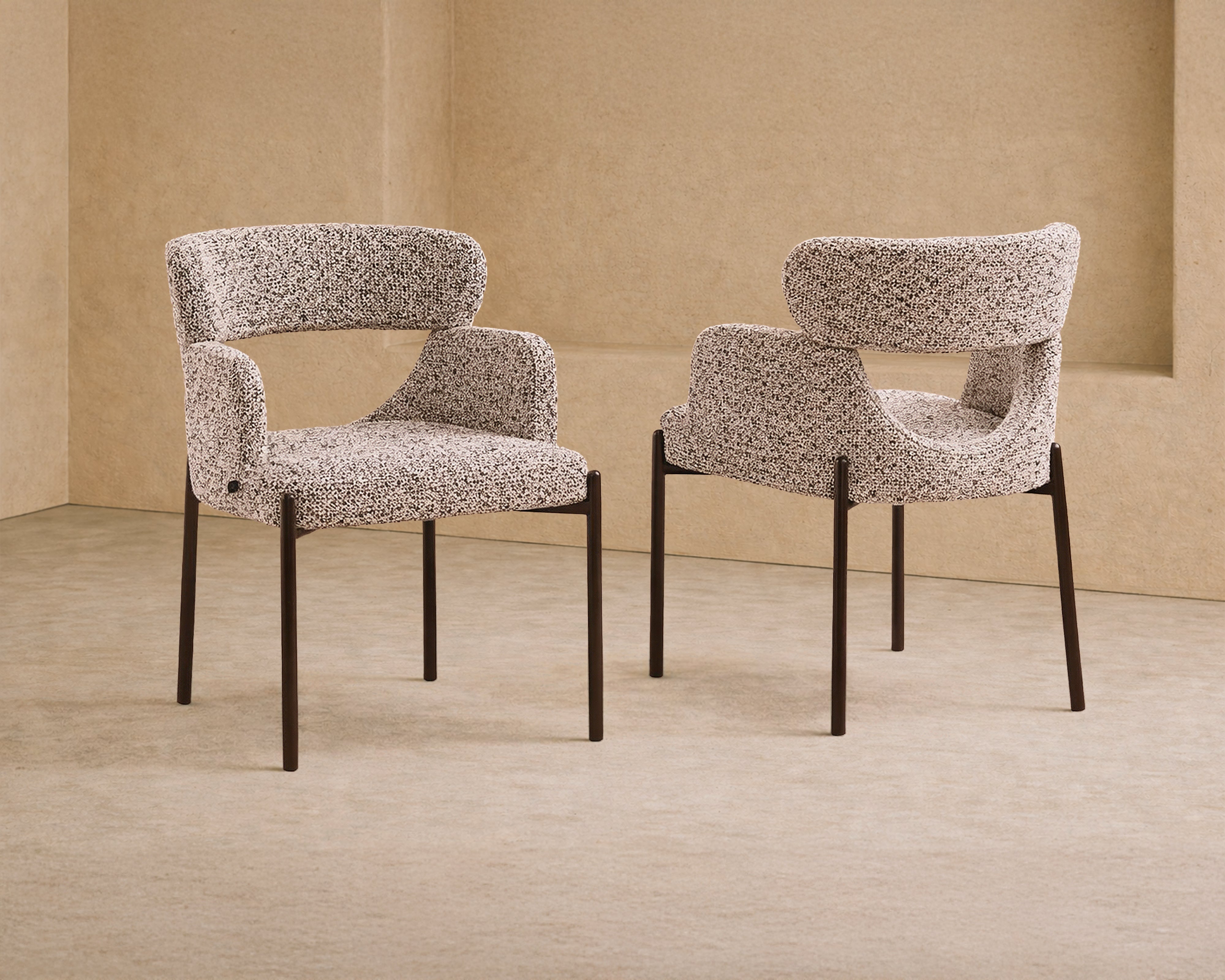 Aga Dining Chairs (Crib 5) (set of 2) - Dexter Sparkle Stone