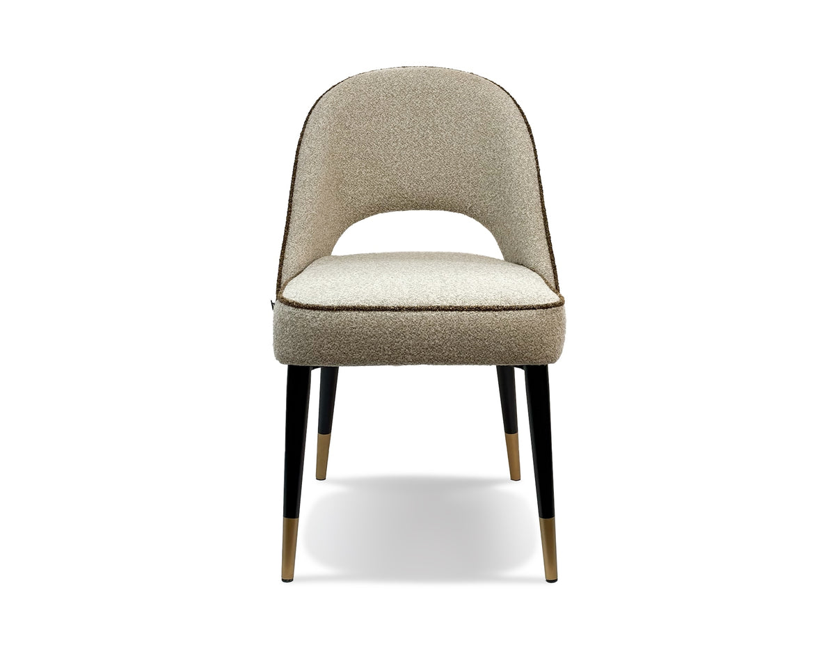 Yves Dining Chair (set of 2) - (Crib 5) Capella Sand with Capella Fennel Seed Piping