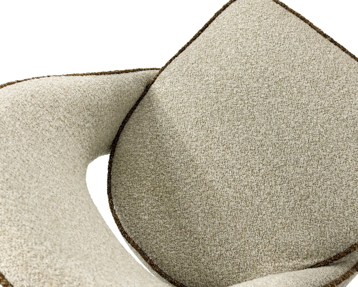 Yves Dining Chair (set of 2) - (Crib 5) Capella Sand with Capella Fennel Seed Piping