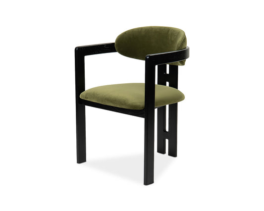 Neo Dining Chair (Crib 5)  -  Kaster II Olive & Matt Black