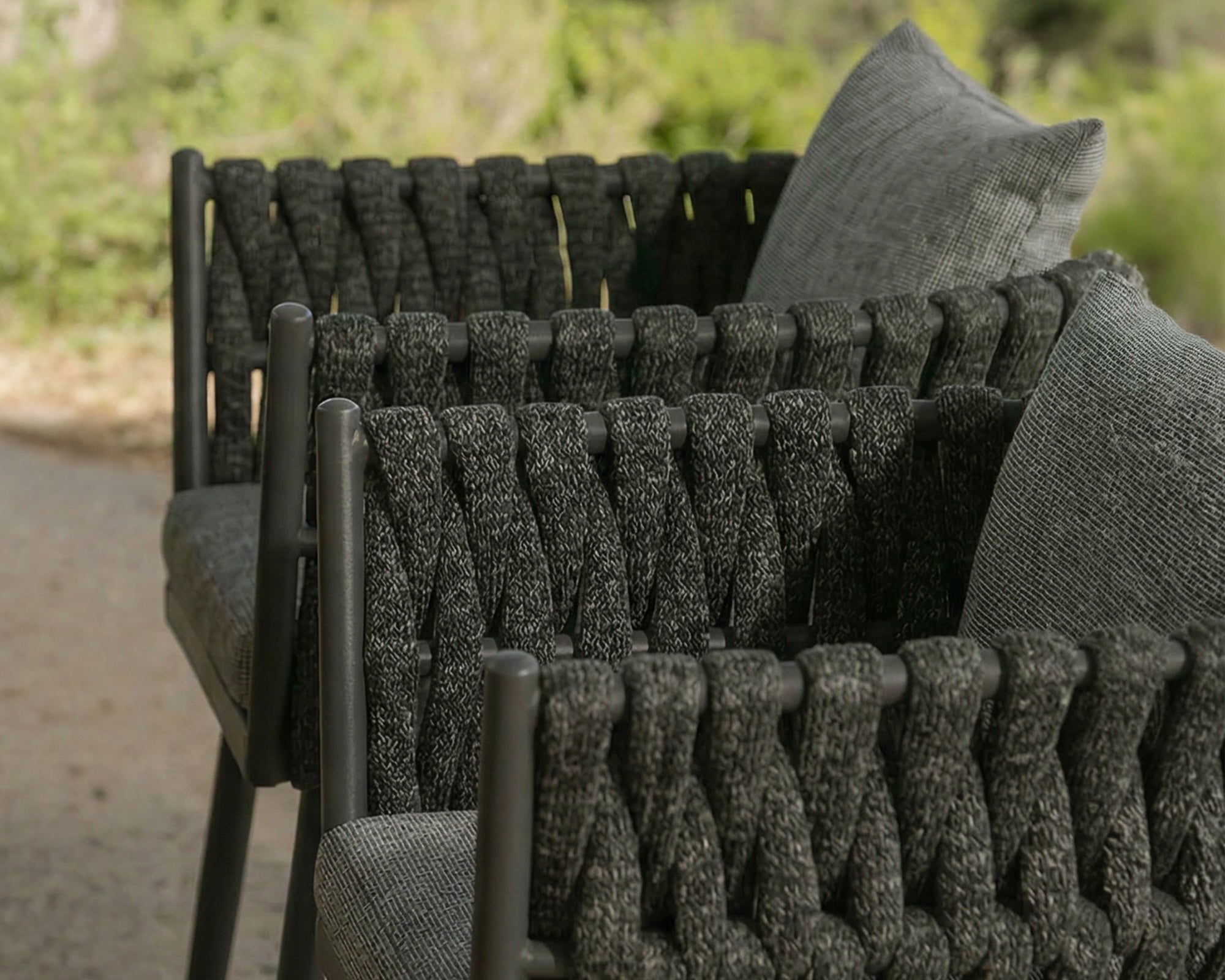 Charly Outdoor Dining Chair - (Crib 5) Hunter Stone and Charcoal Grey