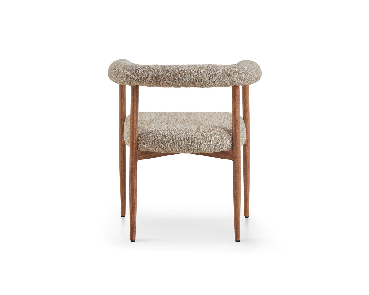 Nantes Outdoor Dining Chair - (Crib 5) Lima Beige and Walnut
