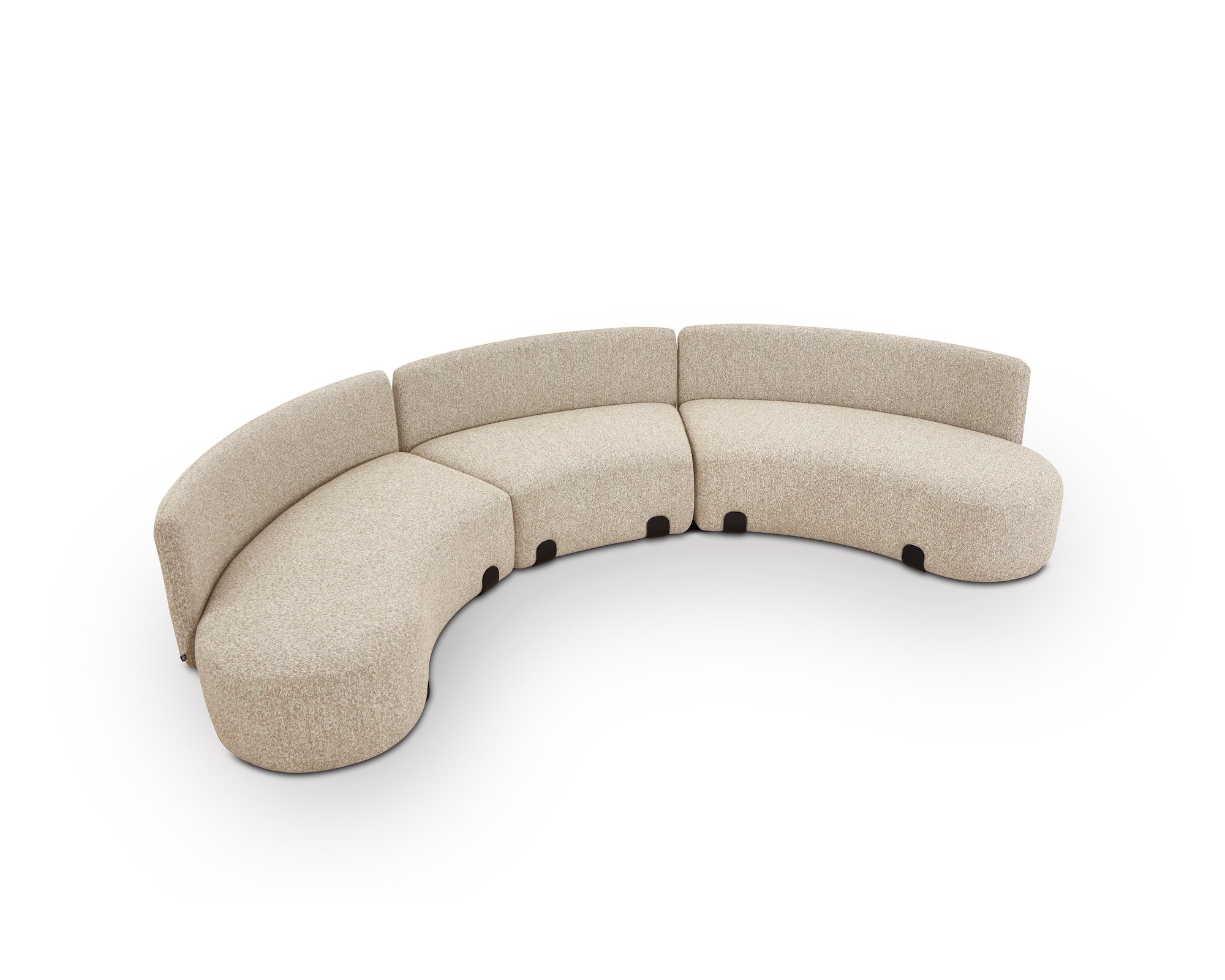 Capri Outdoor Modular Sofa - (Crib 5) Lima Beige and Deep Charcoal