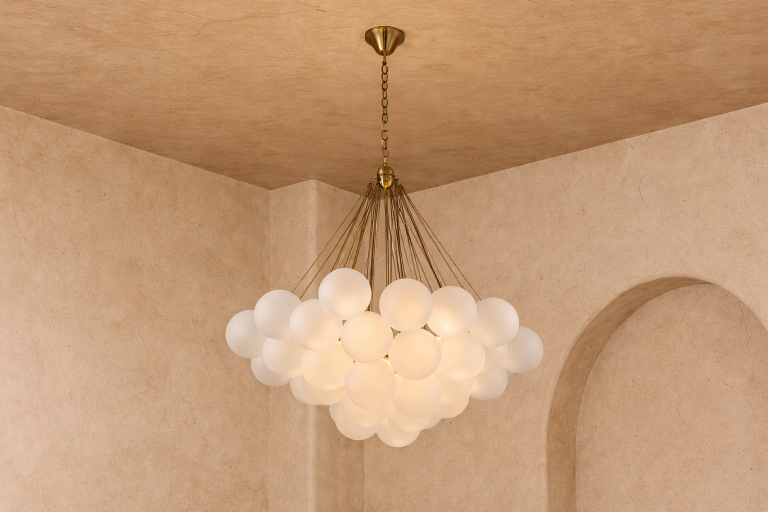 Cloud Pendant Lamp - Antique Brass