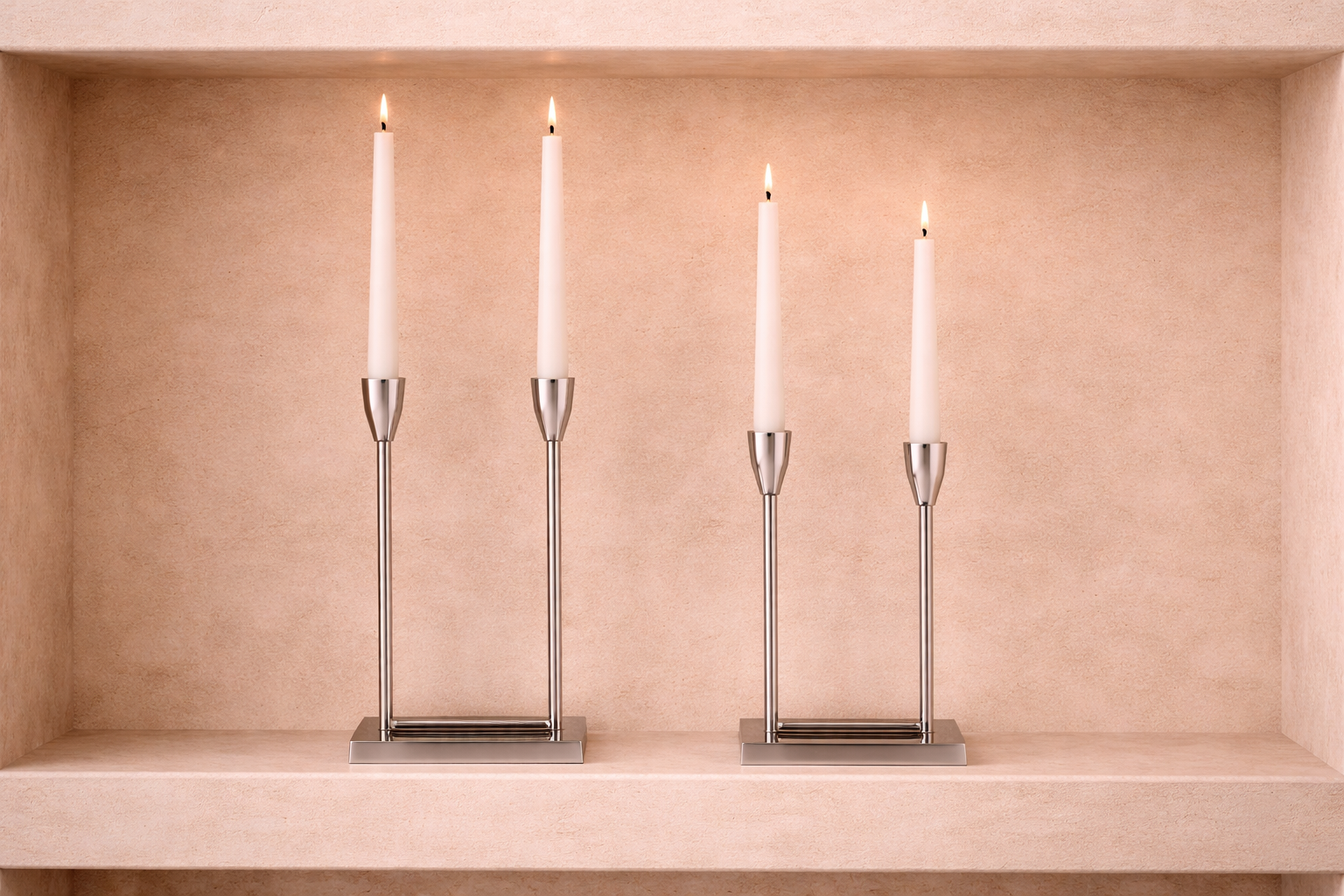 Pico Candle Holder - Nickel (A Set Of 2)