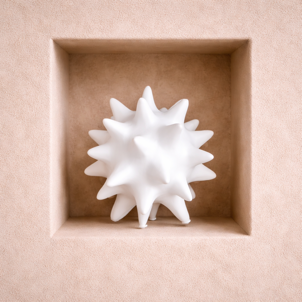 Urchin I Decoration - White