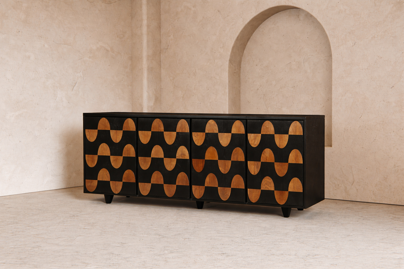 Mansour Sideboard - Wenge Ash/Classic Brown
