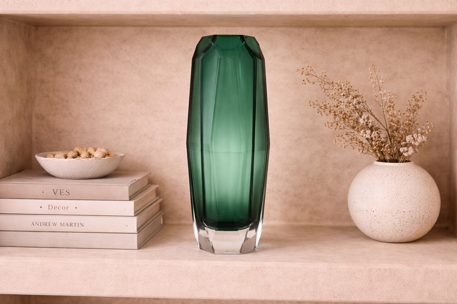Emerald Vase Large - Green Glass