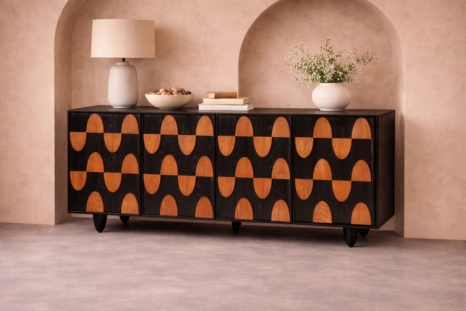 Mansour Sideboard - Wenge Ash/Classic Brown