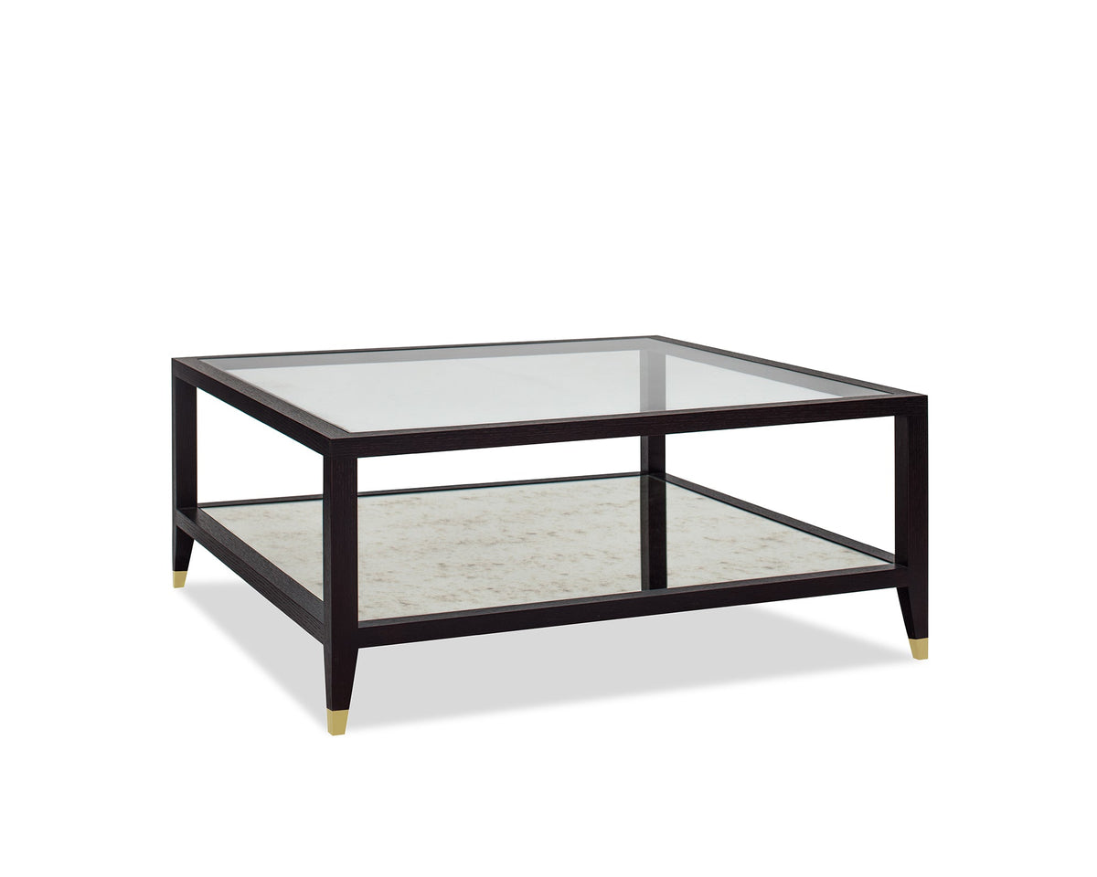 Milton Coffee Table  -  Wenge/Stainless Steel Cups