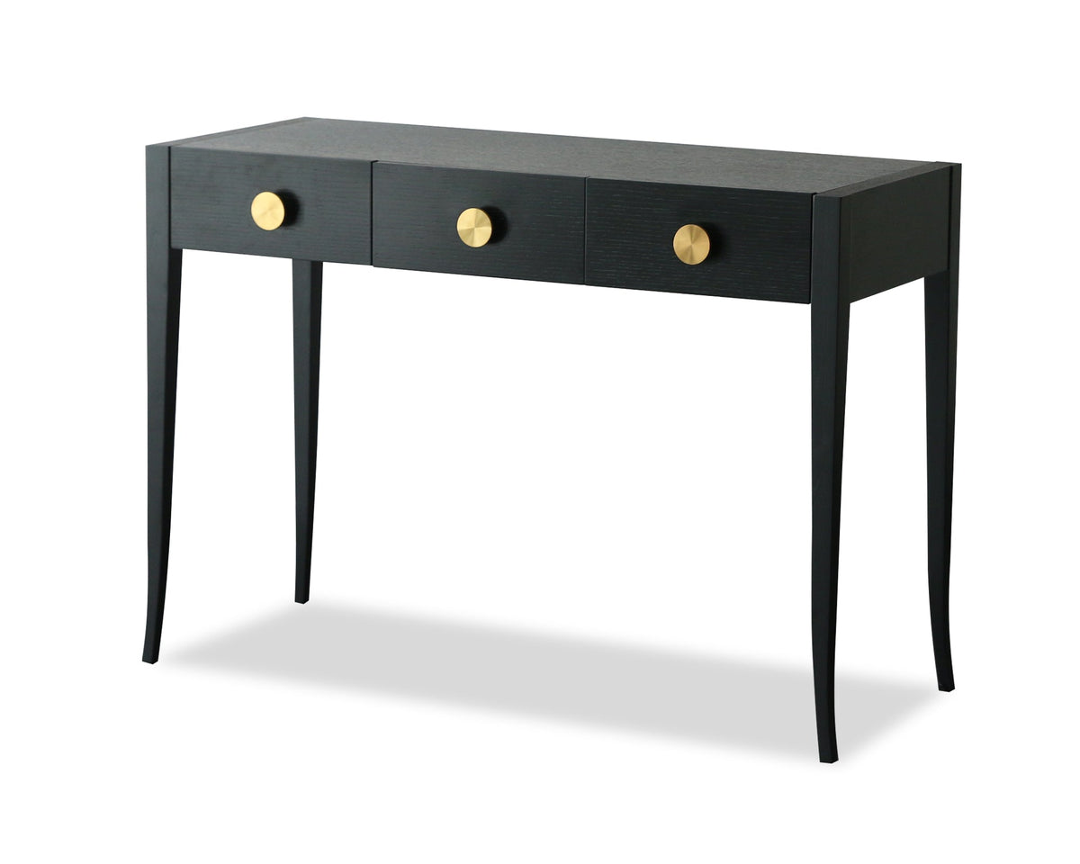 Orly Dressing Table  - Wenge Oak/Gold