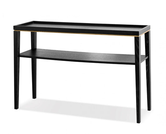 Otium Console Table  - Wenge/Brushed Brass
