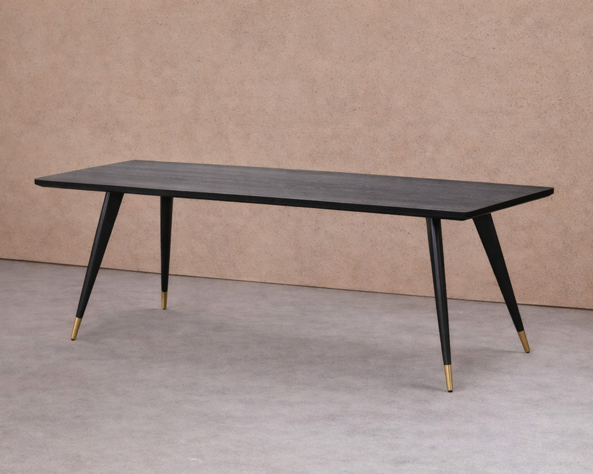 Harley Dining Table - Wenge Oak/Brass