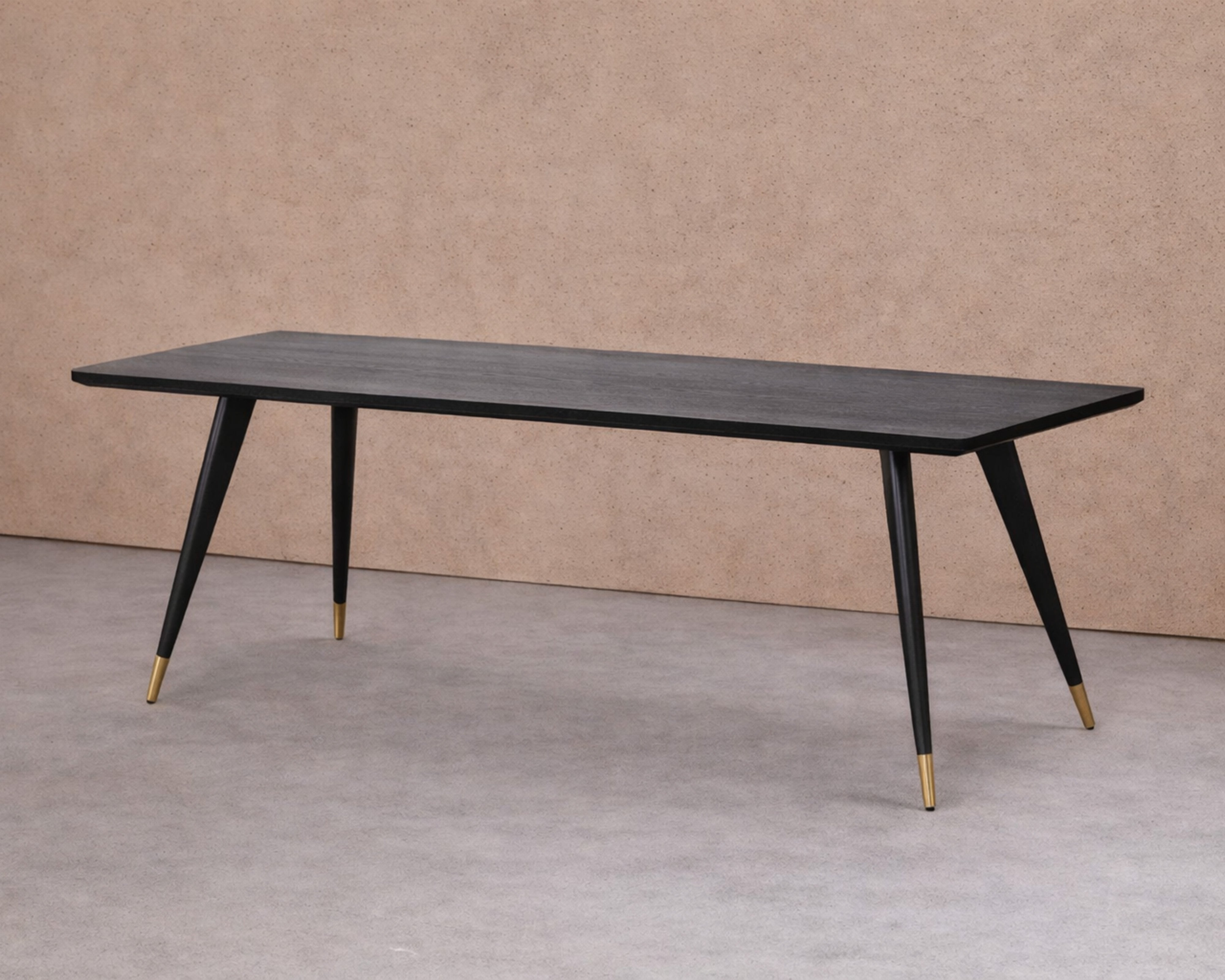 Harley Dining Table - Wenge Oak/Brass