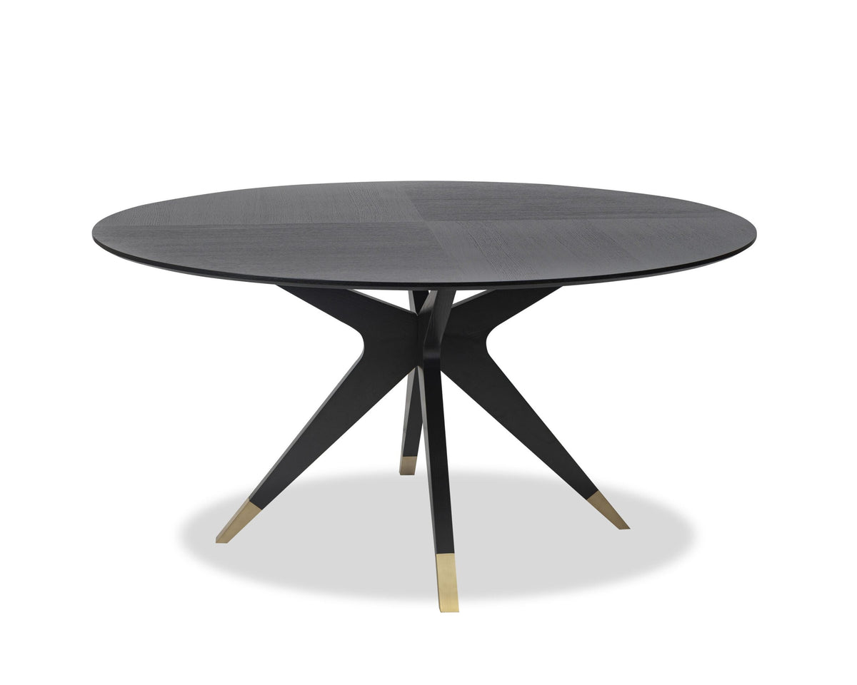 Anthology Dining Table D1300  - Wenge/Polished Brass