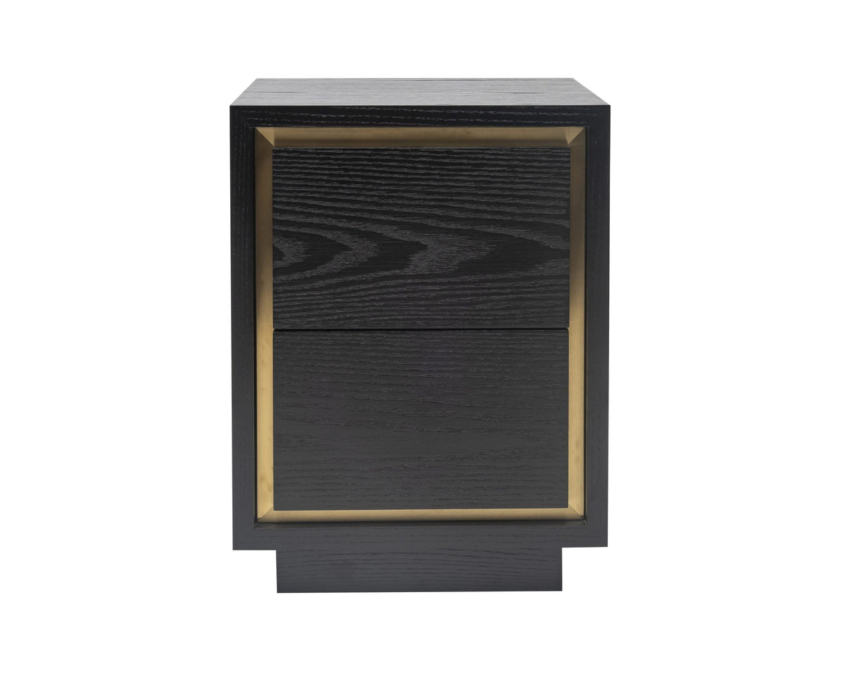 Utopia Bedside Table - Wenge/Brushed Brass