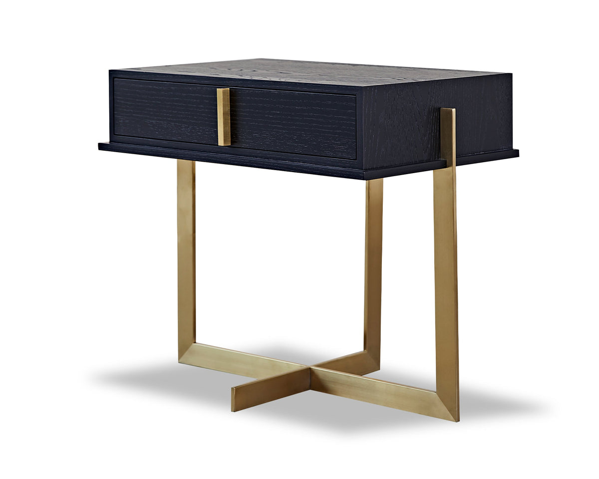 Archivolto Bedside Table  - Wenge/Brushed Brass