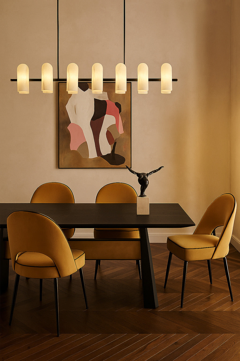 Yves Dining Chair Crib 5 (set of 2) - Megan Mustard