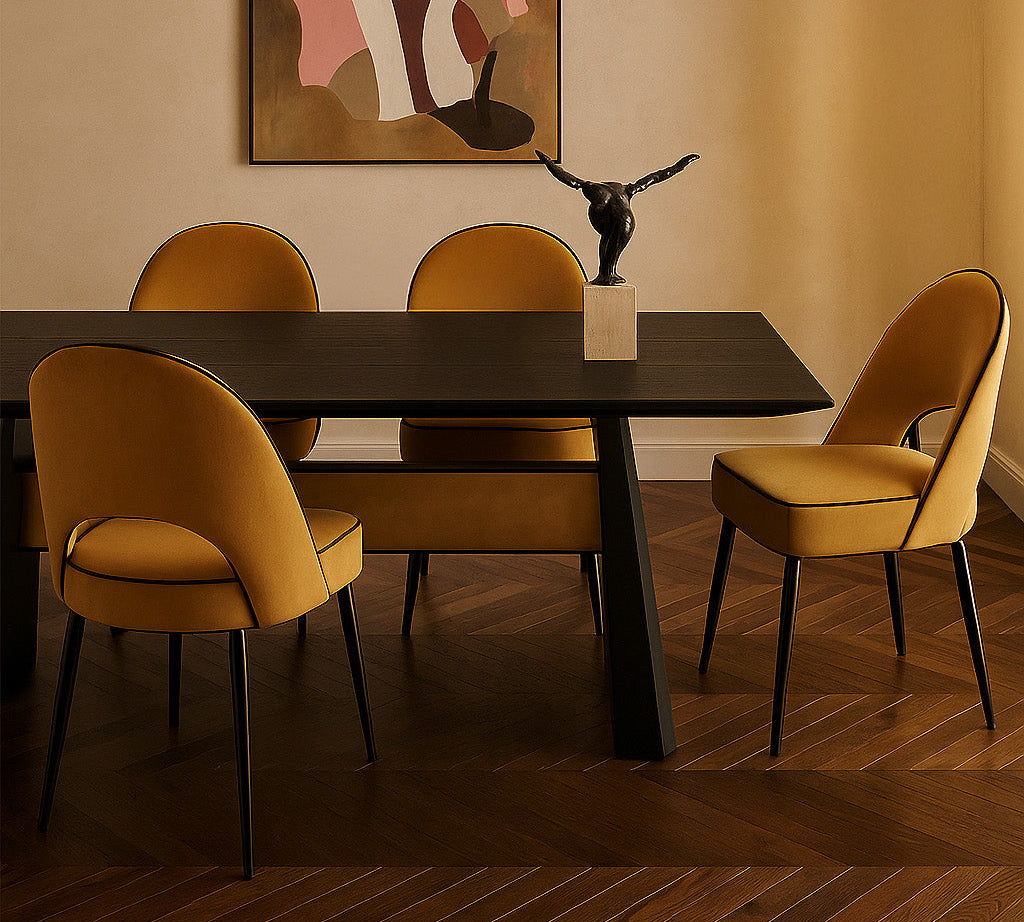 Yves Dining Chair Crib 5 (set of 2) - Megan Mustard