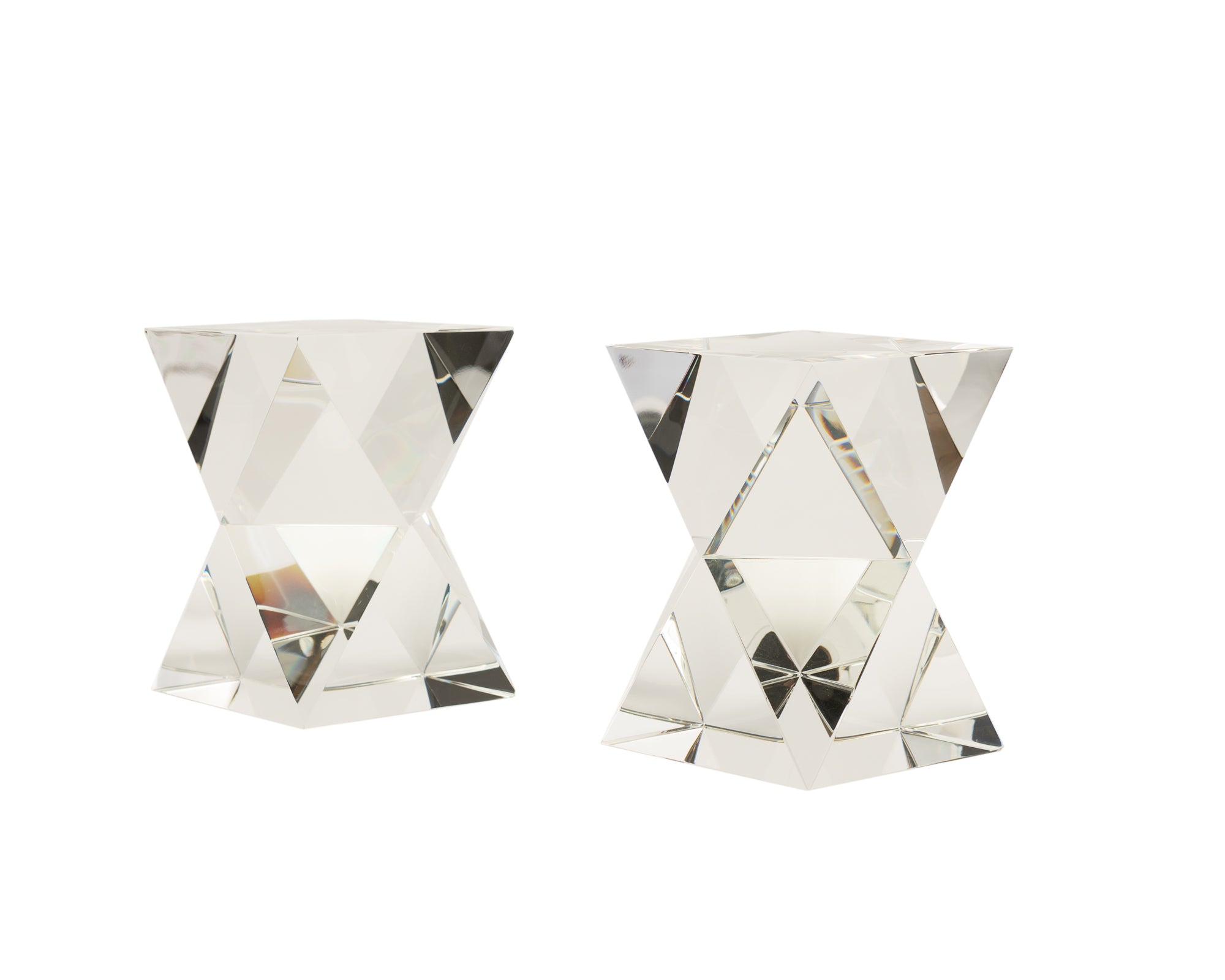 Crystal Bookends - Set Of 2