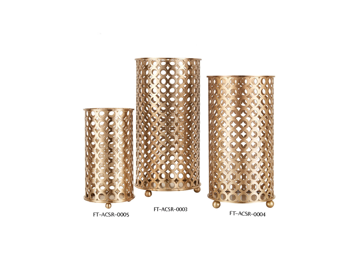 Looped Candle Holder & Vase Medium - Antique Brass Finish