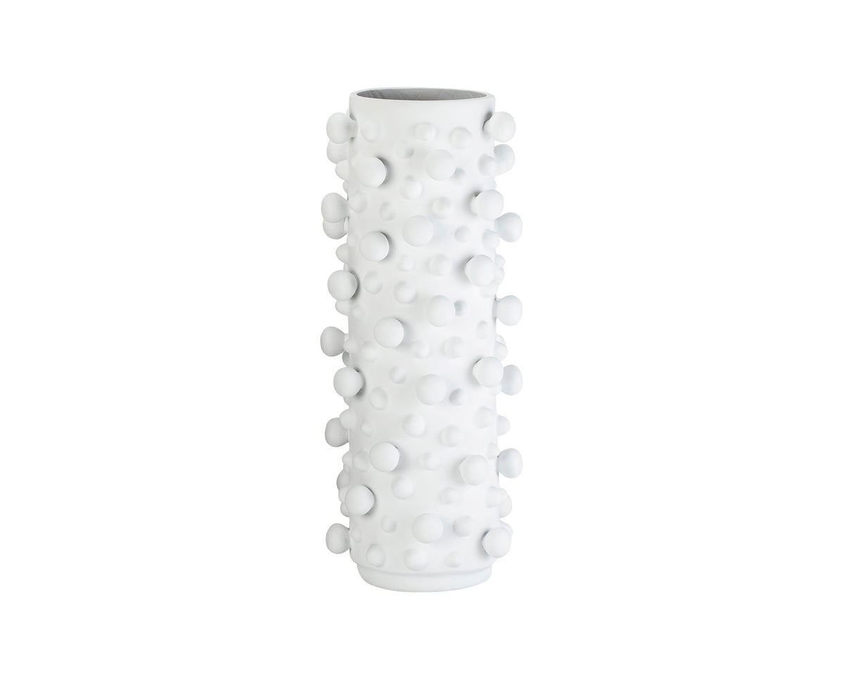 Bobble White Vase - White