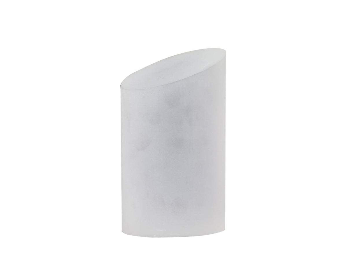 Gladstone Cylinder Sculpture - White Acrylic