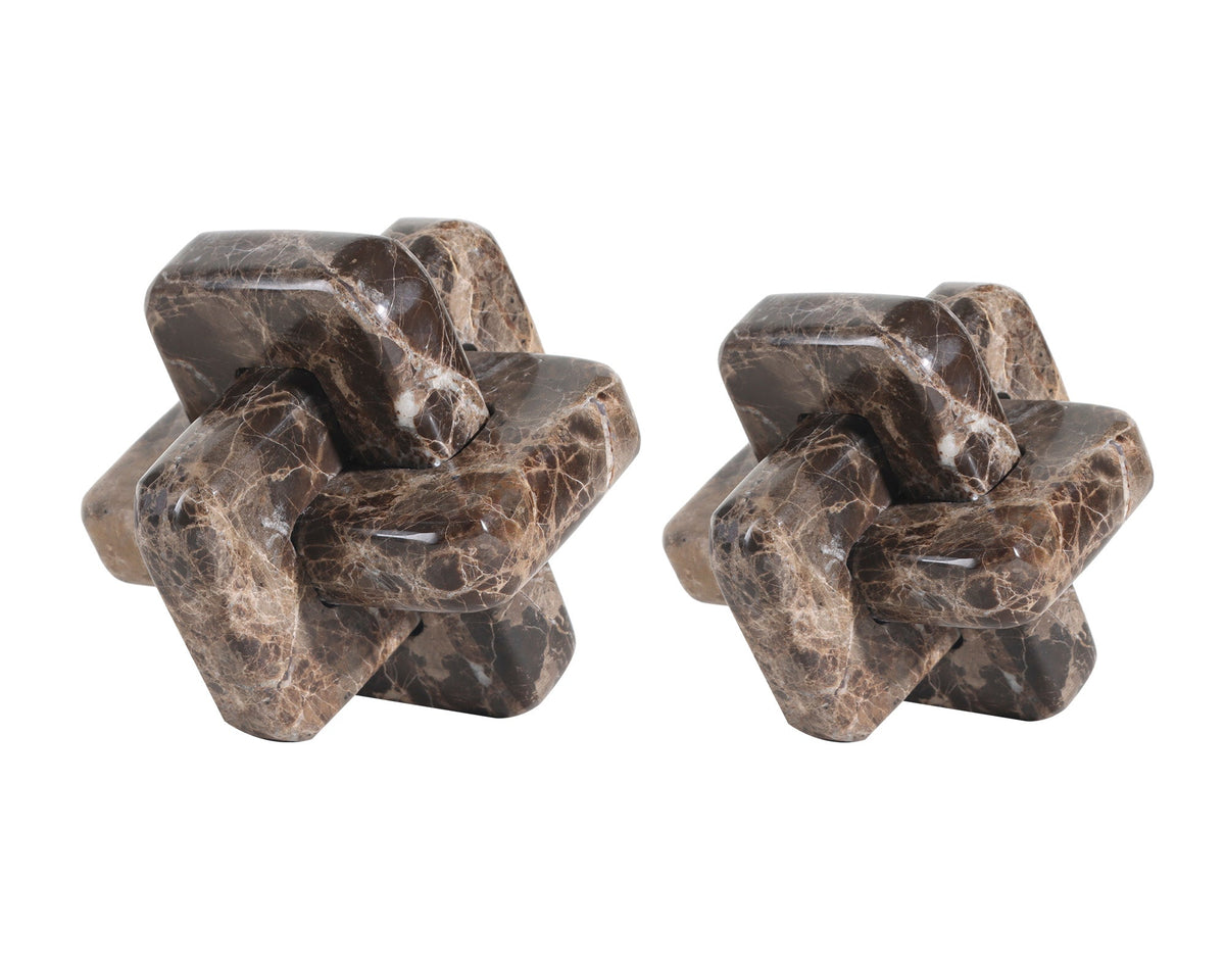 Carlton Sculpture (set of 2) - Coffee