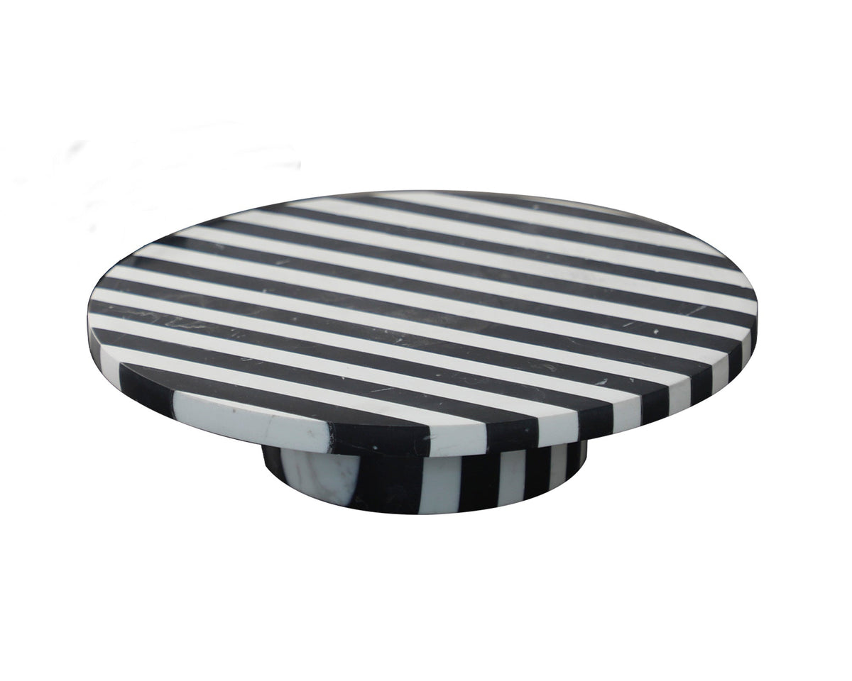 Monochrome Tray  - Black and White Marble