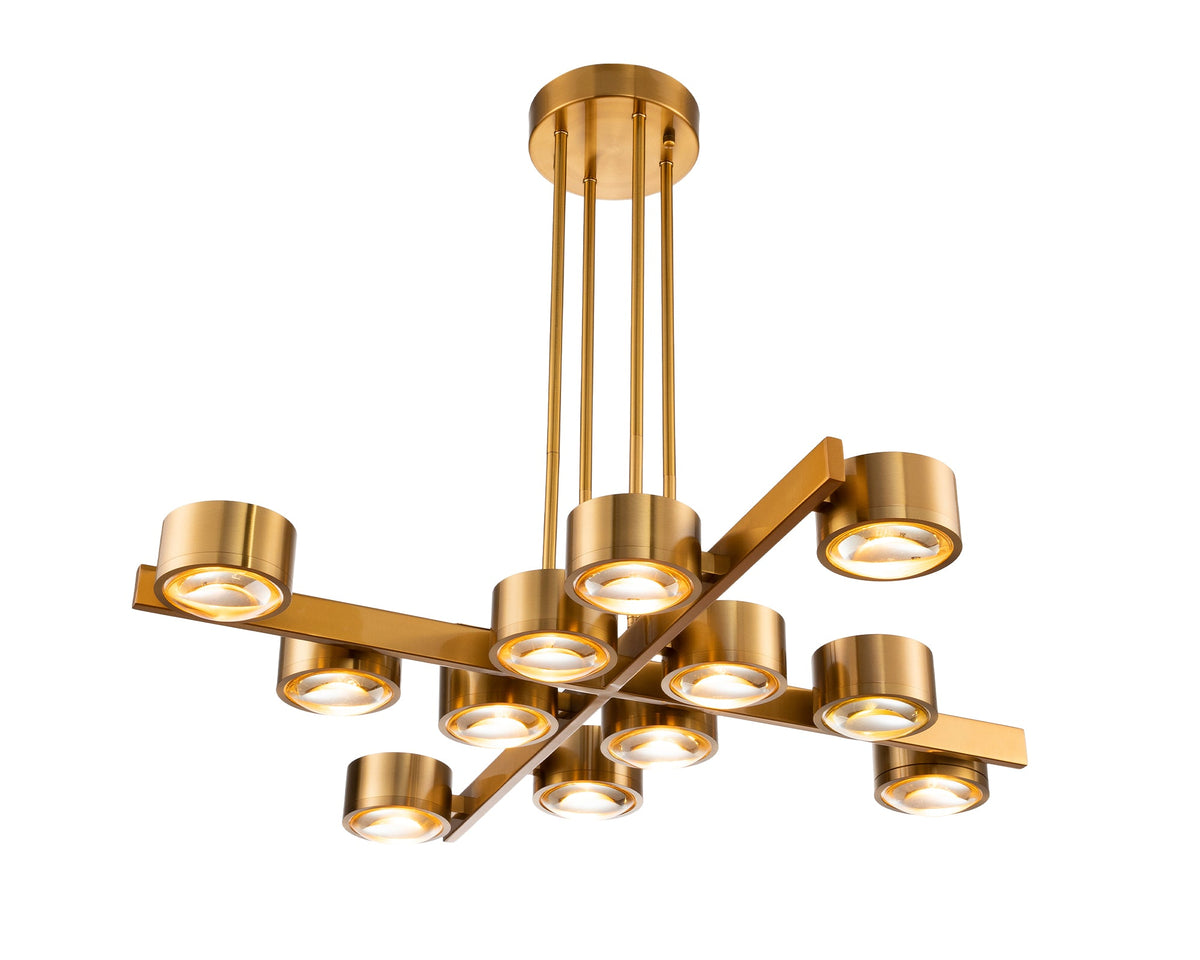 Bloom Pendant Lamp  - Antique Brass/Clear Glass