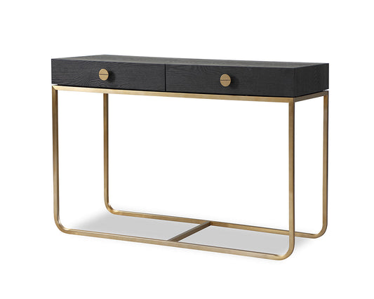 Rhapsody Dressing Table  - Black Ash/Brushed Brass