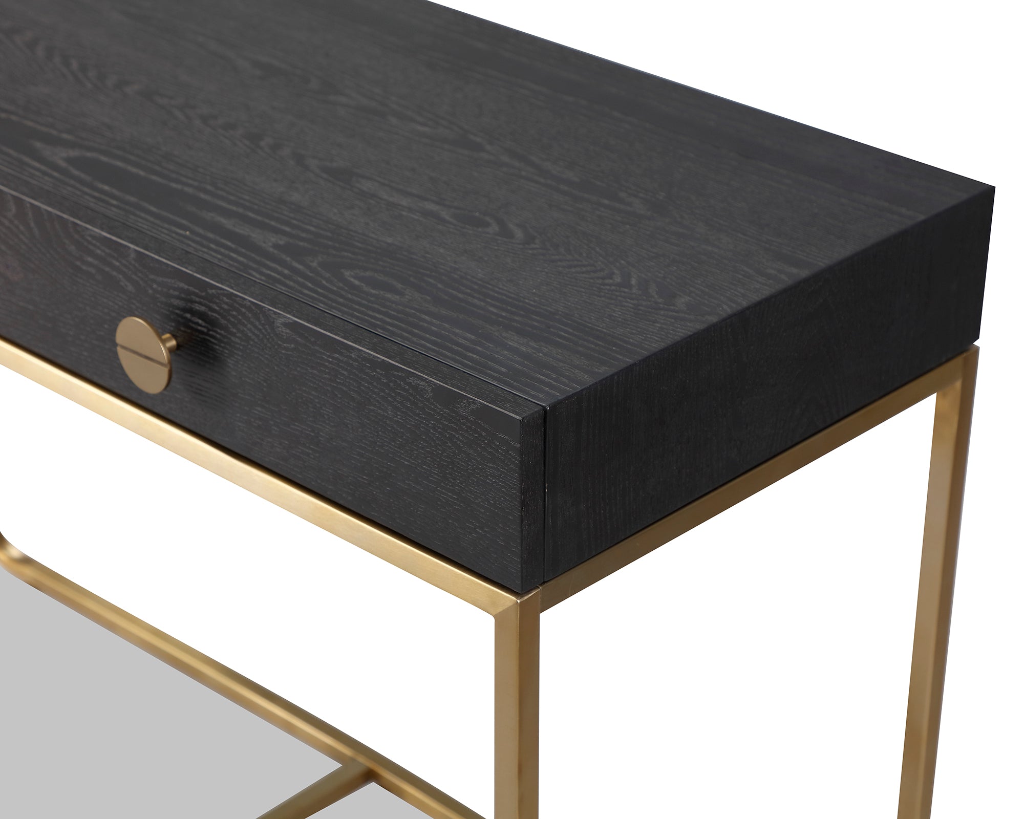 Rhapsody Dressing Table  - Black Ash/Brushed Brass