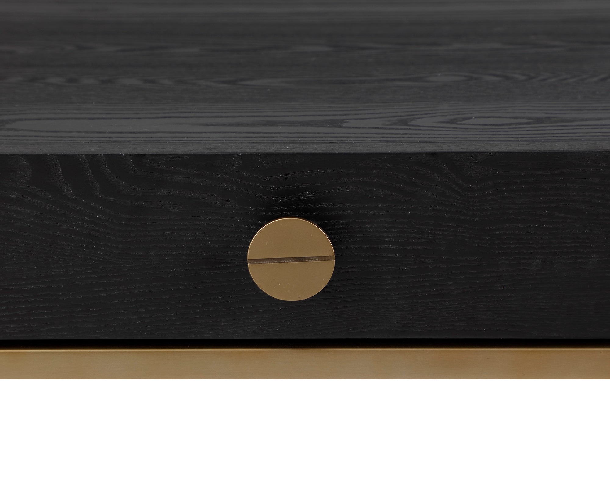 Rhapsody Dressing Table  - Black Ash/Brushed Brass