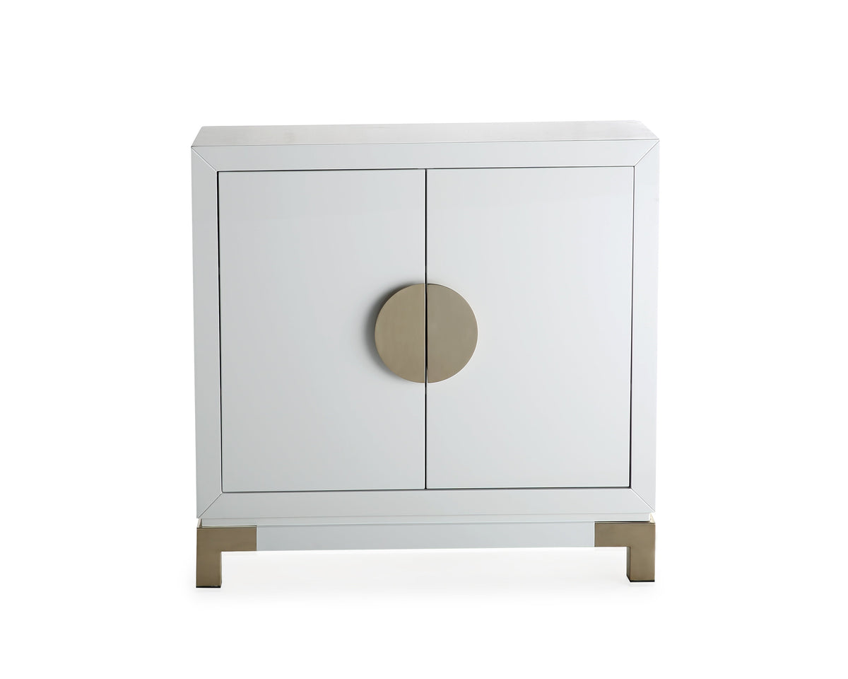 Otium Sideboard  -  White High Gloss/Polished Gold
